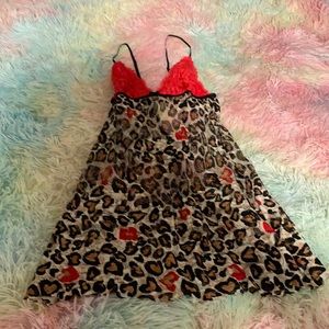 Leopard print lingerie